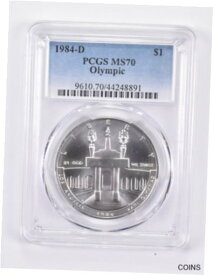【極美品/品質保証書付】 アンティークコイン 銀貨 1984-D MS70 LA Olympics Commemorative Silver Dollar PCGS [送料無料] #sot-wr-012379-325