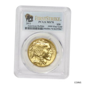 【極美品/品質保証書付】 アンティークコイン 金貨 2011 $50 Buffalo PCGS MS70 First Strike American Gold Bullion coin 1 ounce 24KT [送料無料] #gct-wr-012379-3400