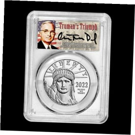 【極美品/品質保証書付】 アンティークコイン コイン 金貨 銀貨 [送料無料] 2022 $100 Platinum Eagle -1oz PCGS MS70 First Day of Issue Trumans Triumph Label
