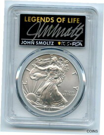 【極美品/品質保証書付】 アンティークコイン コイン 金貨 銀貨 [送料無料] 2021 $1 American Silver Eagle Type 1 PCGS PSA MS70 Legends of Life John Smoltz