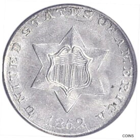 【極美品/品質保証書付】 アンティークコイン コイン 金貨 銀貨 [送料無料] 1852 Three Cent PCGS MS 63 CAC - Nice Lustrous White Coin