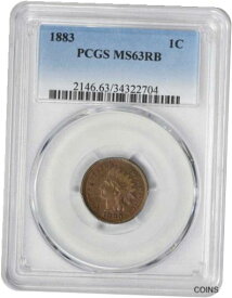 【極美品/品質保証書付】 アンティークコイン コイン 金貨 銀貨 [送料無料] 1883 Indian Cent Line in 8 Breen 2005 MS63RB PCGS