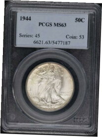 【極美品/品質保証書付】 アンティークコイン コイン 金貨 銀貨 [送料無料] 1944 PCGS MS63 50C