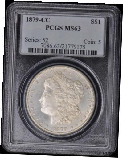 極美品/品質保証書付】 アンティークコイン 硬貨 1879-CC $1 Morgan