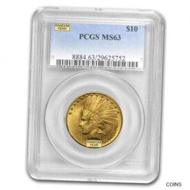 【極美品/品質保証書付】 アンティークコイン コイン 金貨 銀貨 [送料無料] $10 Indian Gold Eagle MS-63 PCGS (Random) - SKU #12919