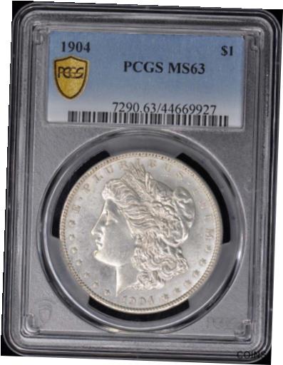 アンティークコイン コイン 金貨 銀貨 [送料無料] 1904 $1 Morgan Dollar PCGS MS63