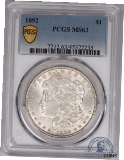 アンティークコイン コイン 金貨 銀貨 [送料無料] 1892 (P) Morgan Silver Dollar PCGS MS63のサムネイル