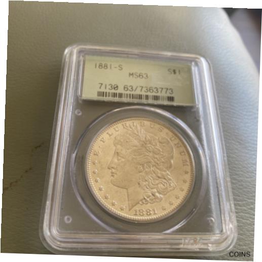  アンティークコイン コイン 金貨 銀貨  [送料無料] 1881 S PCGS MS63 Morgan Silver Dollar $1 US Mint 1881-S Rare Gen 2.2 OGH Collar