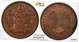 【極美品/品質保証書付】 アンティークコイン コイン 金貨 銀貨 [送料無料] British North Borneo 1 cent 1885 H uncirculated PCGS MS63 BN Rare date!