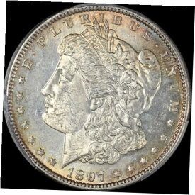 【極美品/品質保証書付】 アンティークコイン コイン 金貨 銀貨 [送料無料] 1897-P Morgan Silver Dollar PCGS MS63 Nice Eye Appeal Strong Strike