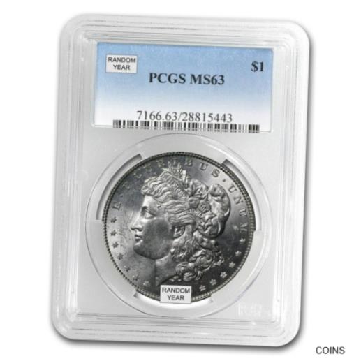 【極美品/品質保証書付】 アンティークコイン コイン 金貨 銀貨 [送料無料] Random Date Certified Morgan Silver Dollar $1 Coin PCGS or NGC MS63：金銀プラチナ ワールドリソース