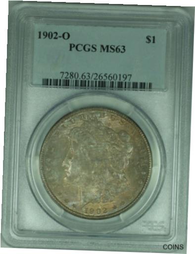  アンティークコイン コイン 金貨 銀貨  [送料無料] 1902-O Morgan Silver Dollar S$1 PCGS MS-63 Deep Toning (31)