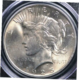 【極美品/品質保証書付】 アンティークコイン コイン 金貨 銀貨 [送料無料] 1925 PEACE DOLLAR PCGS MS 63 GLOWING SATIN WHITE INFUSED WITH GOLD GREAT STRIKE