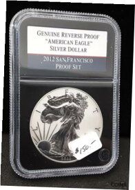 【極美品/品質保証書付】 アンティークコイン コイン 金貨 銀貨 [送料無料] 2012 -S AMERICAN SILVER EAGLE- GENUINE REVERSE PROOF- BLACK SL 1201