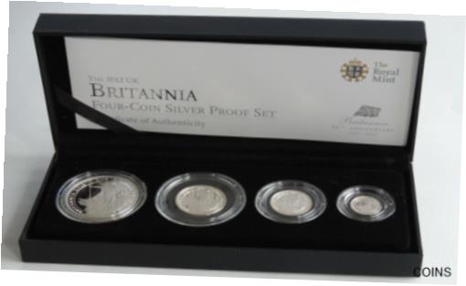  アンティークコイン コイン 金貨 銀貨  [送料無料] 2012 UK Britannia Coin Silver Proof Set .999 Fine 1oz, 2oz, 4oz, 10oz