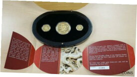 【極美品/品質保証書付】 アンティークコイン 金貨 Australian Lunar Series II 2012 Year of the Dragon Gold Proof 3 Coin set [送料無料] #gcf-wr-012472-2755