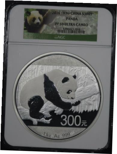  アンティークコイン コイン 金貨 銀貨  [送料無料] 2016 China 300 Yuan Silver Panda Kilo NGC PF-69 Ultra Cameo