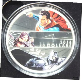 【極美品/品質保証書付】 アンティークコイン コイン 金貨 銀貨 [送料無料] 2016 Batman Superman Dawn of Justice $30 Coin 9999 Silver 2 oz Canada - CC847