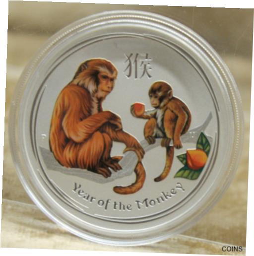  アンティークコイン コイン 金貨 銀貨  [送料無料] Australia 2016 $1 Lunar II Year of the Monkey Oz BU Silver Colored