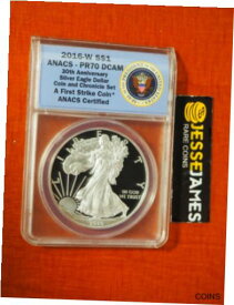 2016 W プルーフ シルバー イーグル ANACS PR70 DCAM FS レーガン コイン & クロニクル セットより2016 W PROOF SILVER EAGLE ANACS PR70 DCAM FS FROM REAGAN COIN & CHRONICLES SET
