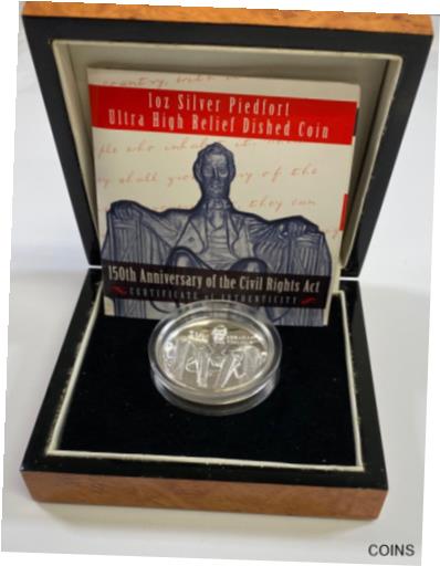  アンティークコイン コイン 金貨 銀貨  [送料無料] 2016 BVI oz $10 Piedfort Ultra High Relief Dished Silver Coin w  Box  COA