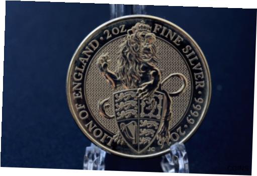  アンティークコイン コイン 金貨 銀貨  [送料無料] 2016 oz Queen's Beast Lion of England Silver BU Coin