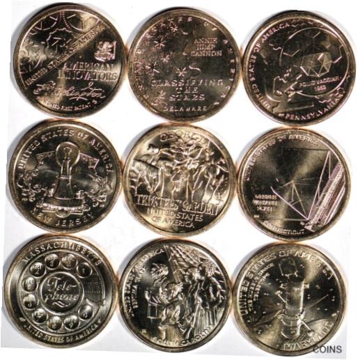アンティークコイン コイン 金貨 銀貨 [送料無料] Innovation Dollars Set (9 Coins) Denver Mint 2018-2020 UNC K11930のサムネイル