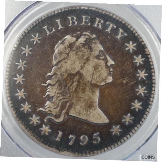 アンティークコイン 銀貨 1795 2 Leaves Flowing Hair Silver Dollar Coin B-1 BB-21 PCGS VF Details [送料無料] #sct-wr-012489-48のサムネイル