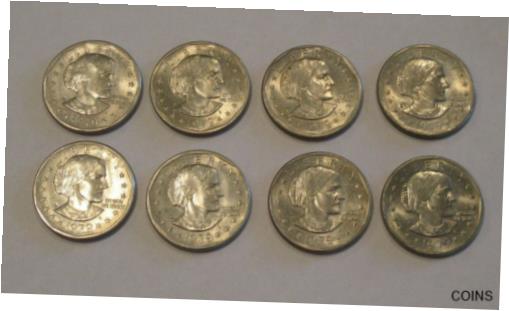 アンティークコイン コイン 金貨 銀貨 [送料無料] Set of 8 1979-D Susan B Anthony 1$ One Dollar Coin Uncirculated