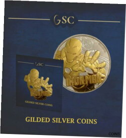 【極美品/品質保証書付】 アンティークコイン コイン 金貨 銀貨 [送料無料] 2018 Silver Ironman 1Oz .999 24k Gilded Coin PM Edition
