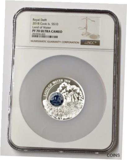 アンティークコイン コイン 金貨 銀貨 [送料無料] 2018 Cook Island $10 Royal Delft Land Of Water 50 Grams Silver NGC PF 70 Pop (1)のサムネイル