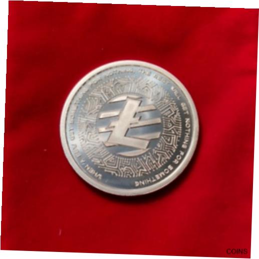 アンティークコイン コイン 金貨 銀貨  [送料無料] 2018 1oz Silver Shield Litecoin BU Round .999 MiniMintage Crypto Series #3