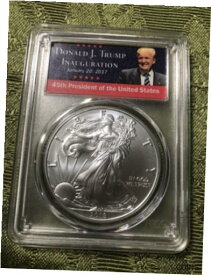 【極美品/品質保証書付】 アンティークコイン コイン 金貨 銀貨 [送料無料] 2018 $1 Silver Eagle PCGS MS70 First Day of Issue Donald Trump Label POP 150