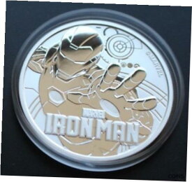 【極美品/品質保証書付】 アンティークコイン コイン 金貨 銀貨 [送料無料] 2018 1 oz IRON MAN .999 SILVER MARVEL SERIES BU TUVALU $1