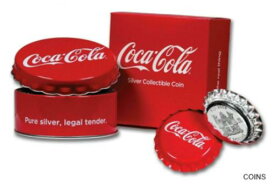 【極美品/品質保証書付】 アンティークコイン 銀貨 Beautiful 2018 $1 Coca Cola Collectible Bottle Cap Shaped 999 fine SILVER COIN [送料無料] #scf-wr-012512-792