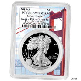 【極美品/品質保証書付】 アンティークコイン コイン 金貨 銀貨 [送料無料] 2019-S Limited Edition Proof Set $1 American Silver Eagle PCGS PR70DCAM FDOI Gol