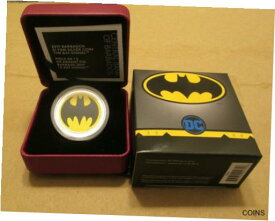 【極美品/品質保証書付】 アンティークコイン コイン 金貨 銀貨 [送料無料] RCM -2019 Bat Signal Glow-Dark Dollar $1 3/4oz Silver Proof Batman Coin With COA