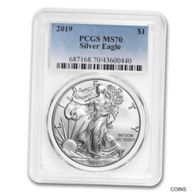 【極美品/品質保証書付】 アンティークコイン 銀貨 2019 American Silver Eagle MS-70 PCGS - SKU#242201 [送料無料] #sot-wr-012513-1504