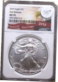 【極美品/品質保証書付】 アンティークコイン 銀貨 2019 American Silver Eagle ms70 [送料無料] #sof-wr-012513-4284