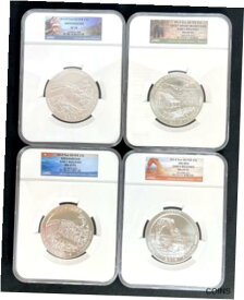 【極美品/品質保証書付】 アンティークコイン コイン 金貨 銀貨 [送料無料] Set of (4) 2014 20 5oz Silver 25C America's National Treasures Collector's Coins