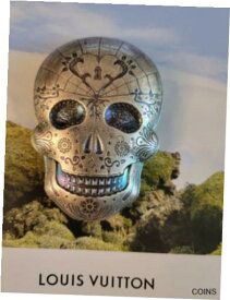 【極美品/品質保証書付】 アンティークコイン コイン 金貨 銀貨 [送料無料] AUTH & NEW Day of the dead heart skull Bullion 10 oz Monarch Silver