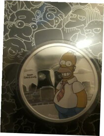 【極美品/品質保証書付】 アンティークコイン コイン 金貨 銀貨 [送料無料] 2020 Tuvalu The Simpsons Homer Simpson 1/2oz Colored Silver Coin in Card