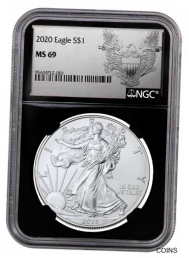 アンティークコイン コイン 金貨 銀貨 [送料無料] 2020 $1 1 oz Silver American Eagle Coin NGC MS69 Black Core Heraldic Eagleのサムネイル