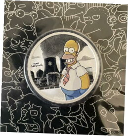 【極美品/品質保証書付】 アンティークコイン コイン 金貨 銀貨 [送料無料] 2020 Tuvalu The Simpsons Homer Simpson 1/2oz Colored Silver Coin in Card.