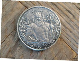 【極美品/品質保証書付】 アンティークコイン コイン 金貨 銀貨 [送料無料] ANTIQUED Poseidon Ocean Emperor Lost City of Atlantis - 1 oz .999 Silver Coin BU