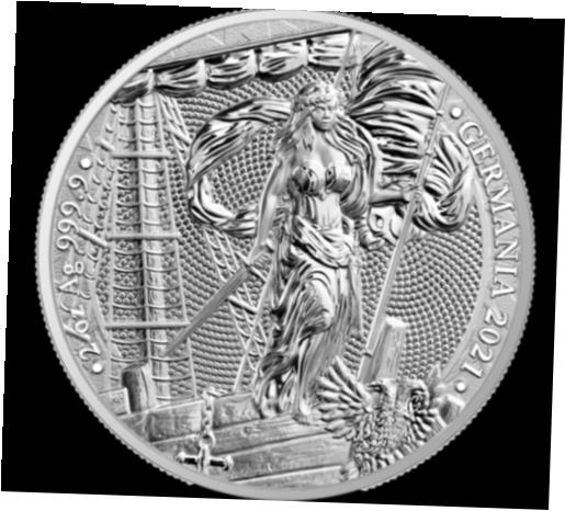  アンティークコイン コイン 金貨 銀貨  [送料無料] 2021 germania oz .999 silver 10 mark with Blisterpack  COA