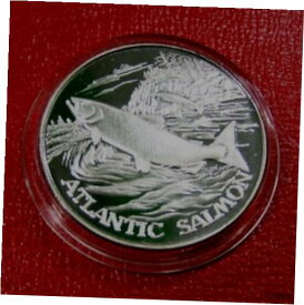 【極美品/品質保証書付】 アンティークコイン 銀貨 Atlantic Salmon-North American Wildlife Series Round 2 Troy oz.999 Fine Silver [送料無料] #sof-wr-012548-2549