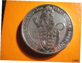 【極美品/品質保証書付】 アンティークコイン 銀貨 2016 LION OF ENGLAND .9999 Fine Silver 2 Ounce UK Queen's Besats [送料無料] #sof-wr-012548-2644