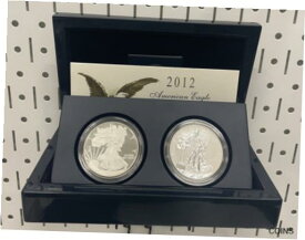 【極美品/品質保証書付】 アンティークコイン コイン 金貨 銀貨 [送料無料] 2012 S REVERSE PROOF SILVER EAGLE 2 COIN SAN FRANCISCO SET WITH BOX/COA