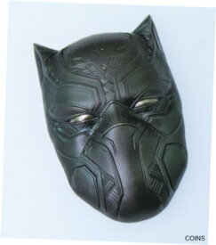 【極美品/品質保証書付】 アンティークコイン コイン 金貨 銀貨 [送料無料] Amazing 2021 2 oz .999 silver Black Panther Icon Mask Marvel 3D coin COA & OGP